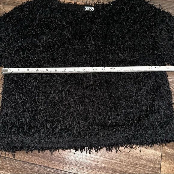Zara Textured black sparkle top sz 10 - Picture 11 of 11
